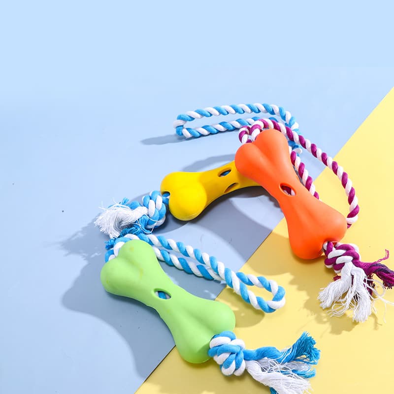 Porous Leaking Bone Rope Knot Toy Gnawing Teeth Relieve Boredom Put