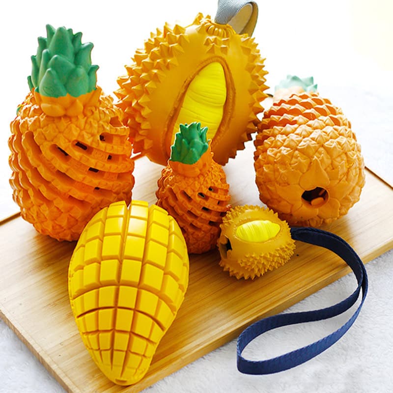 Fruits Shape Dog Toy Teeth Clean Molar Chew Bite Toys Gift