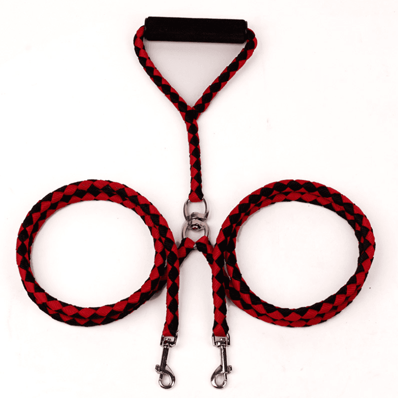 Hand-Knit Dog Leash Double-Ended Braided Rope Outdoor
