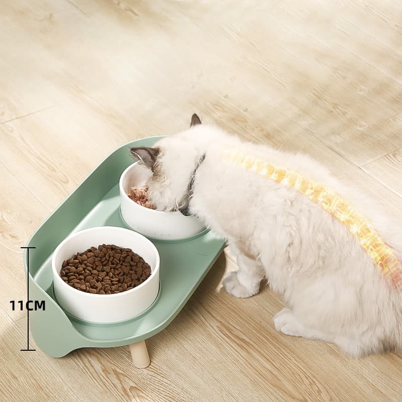 Dog Bowl Double Bowl Adjustable Feeder