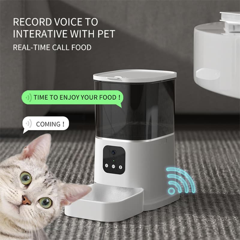 Automatic Feeder Smart Voice Recorder App Control Timer Feeding Dog