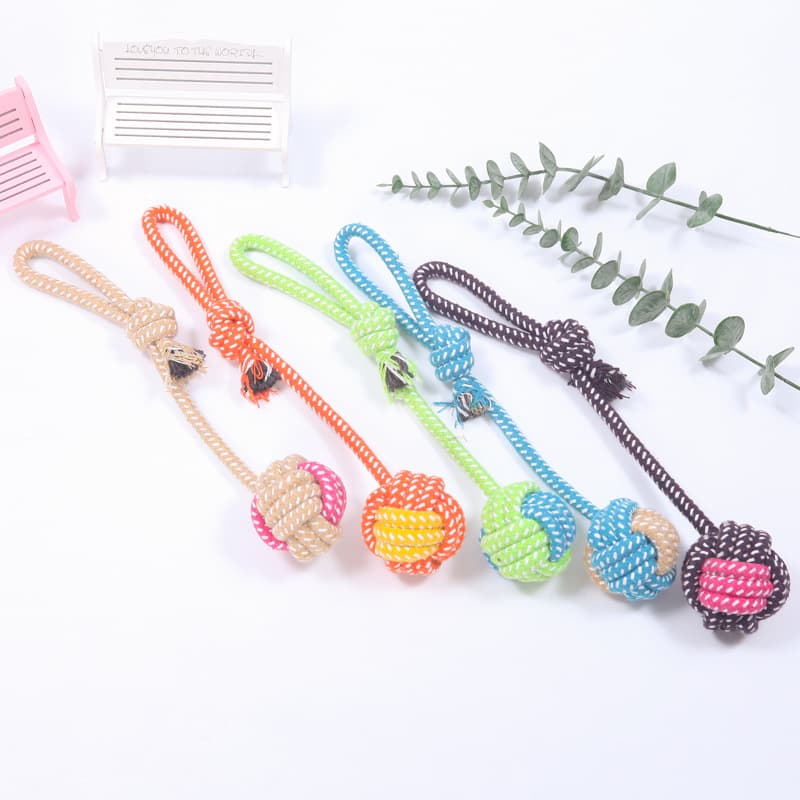Interactive Mini Cotton-Rope Dog Toys Ball Dental Chew Puppy Toy
