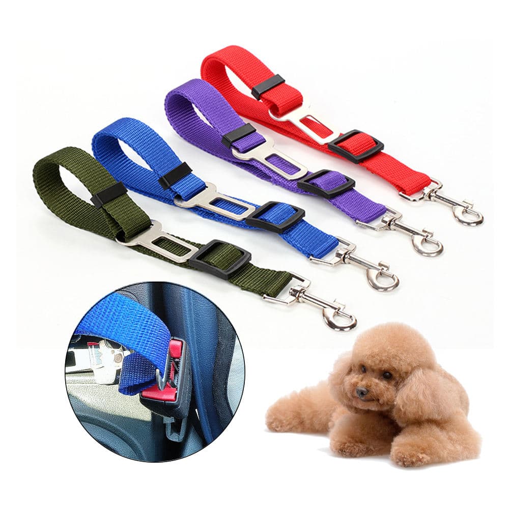 Dog Car Restraint Nylon Adjustable Seat Seatbelt Leashes