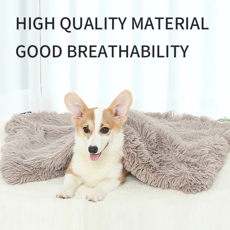 Dog Bed Cover Crate Pad Plush Mat Washable Kennel Non-Slip Sleeping