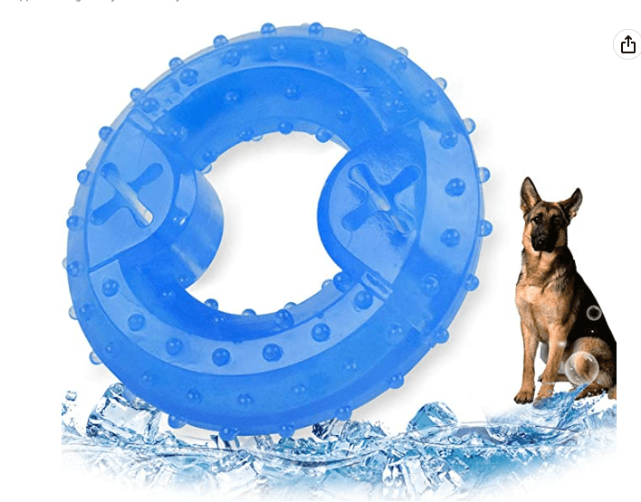 Dog Cooling Toy Puppy Teething Ring Freeze Dog Chew