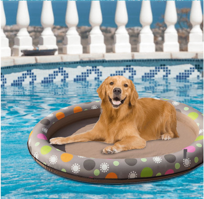 Dog Swimming Pool Inflatable Hammock Floating Bed Spring Summer Ring