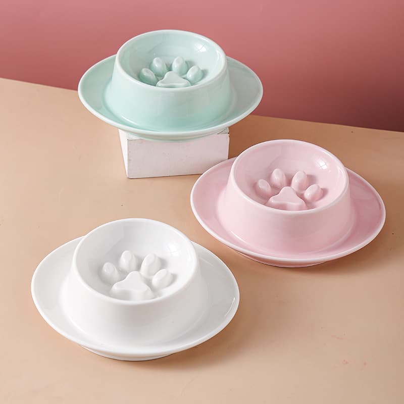 Anti-Choking Slow-Feed Basin Bowl Dog Ergonomic Food Rice Anti-Knock