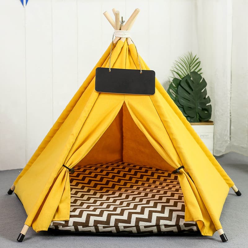 Tent Dog Bed Portable Indoor Puppy Beds Cushion Small Dogs