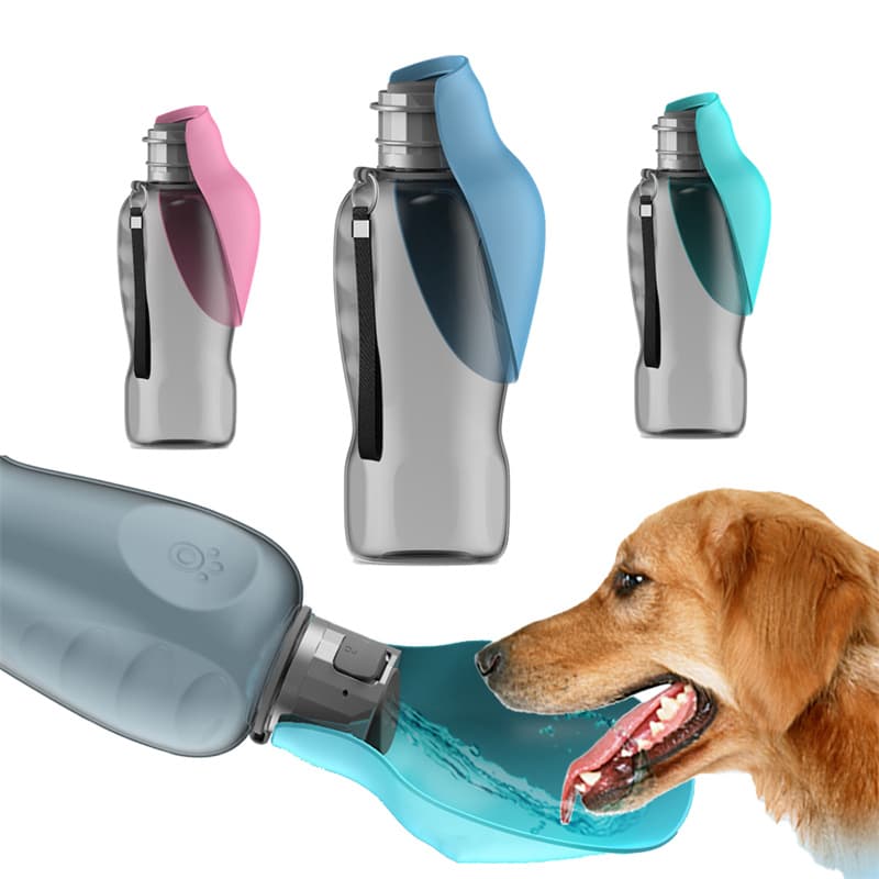 800ml Dog Water Bottle Portable Leak-Proof Foldable Bowl Outdoor