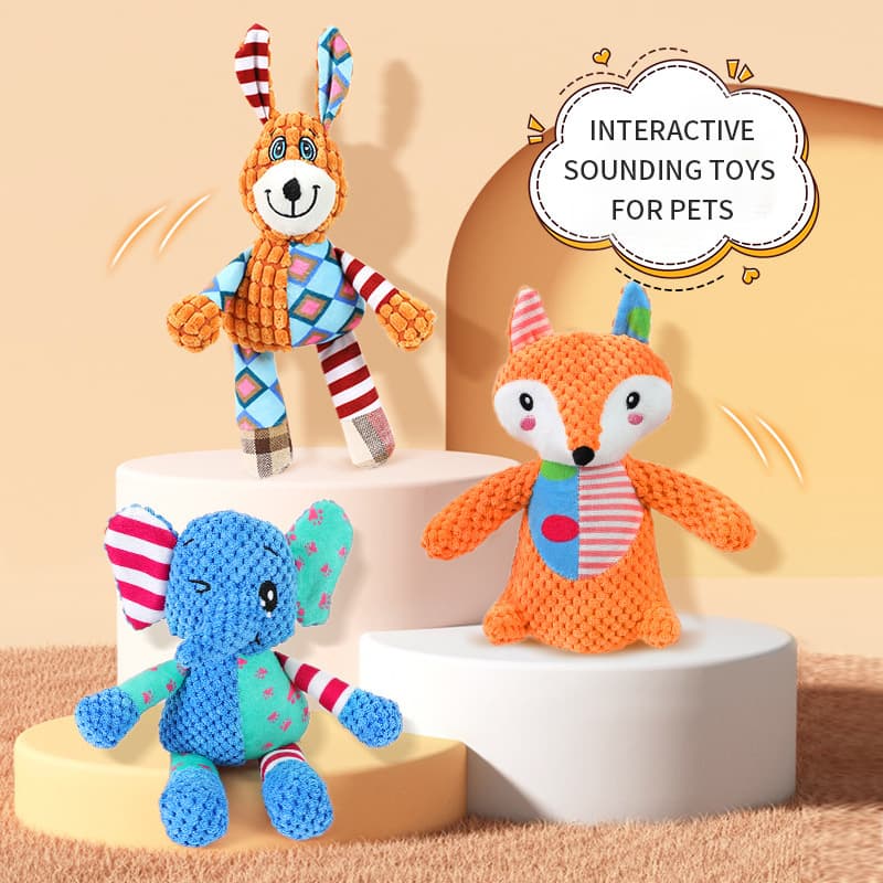 Interactive Dog Toys for Aggressive Chewers Squeaky Grinding Teeth