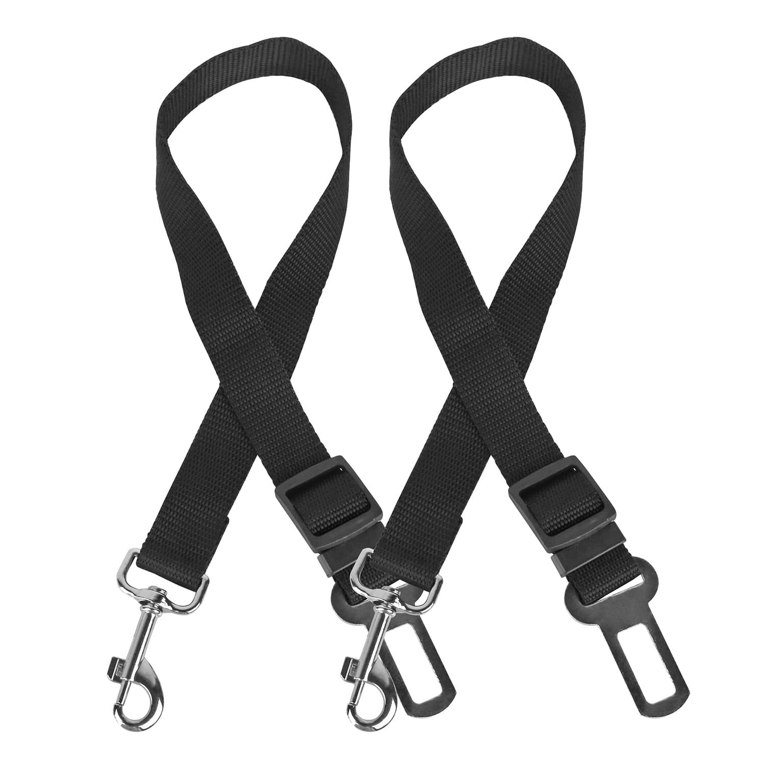 2-Pack Dog Seatbelt Leash Adjustable Safety Car Vehicle Nylon Strap