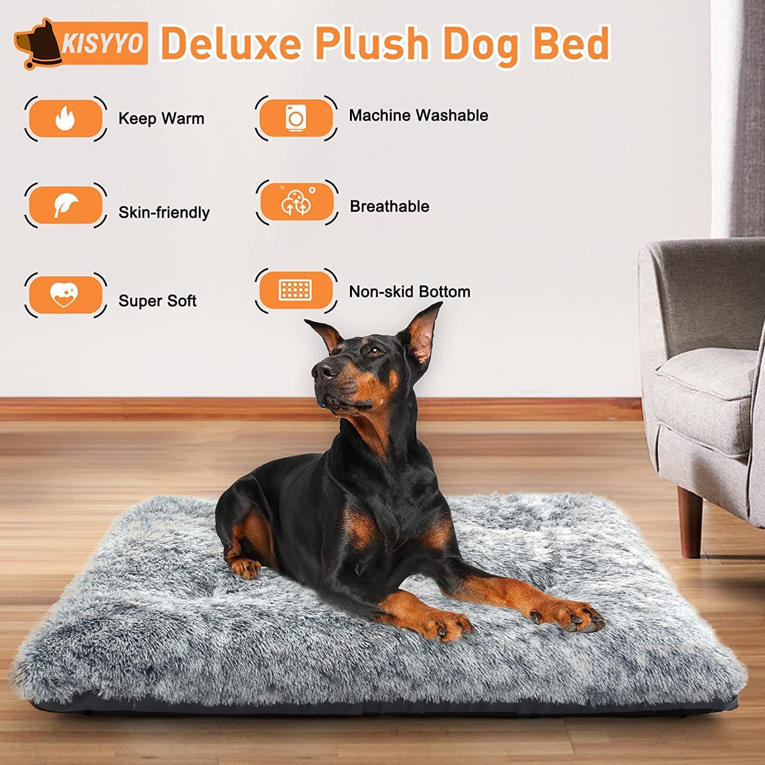 Kennel Dog Shaggy Bed Crate Cushion