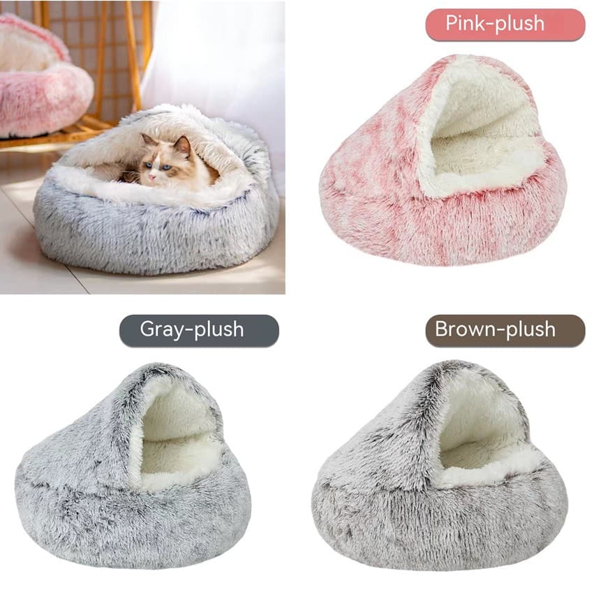 Semi-Closed Bed All-Season Cover Shell Nest Small Dog Winter