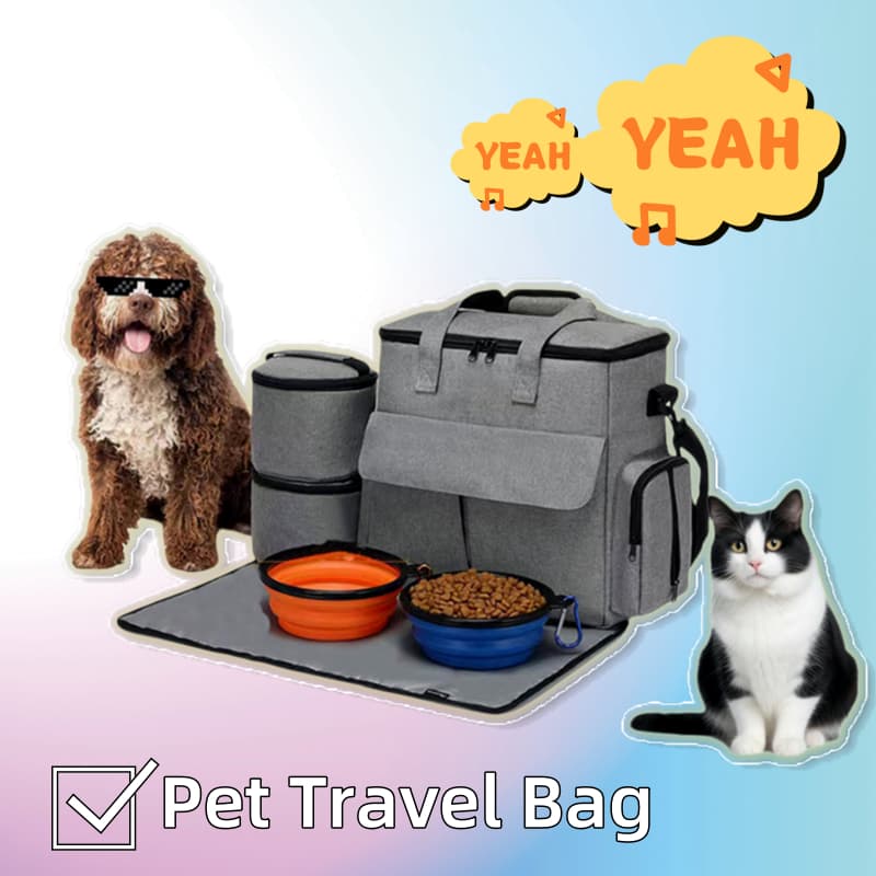 Dog Travel Bag Large-Capacity Backpack Outdoor Traveling Storage Mat