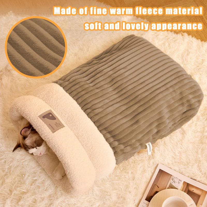 Sleeping Bag Plush Semi-Enclosed Pet Bed Dogs