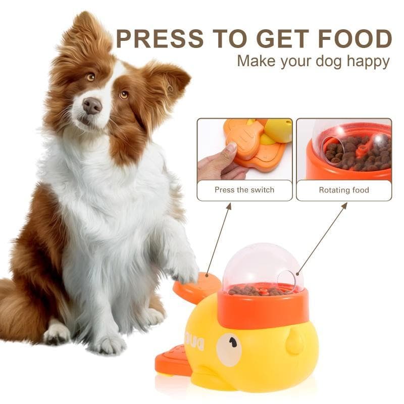 Dog Puzzle Feeder Interactive Treat Dispenser Duck Non-Slip Automatic
