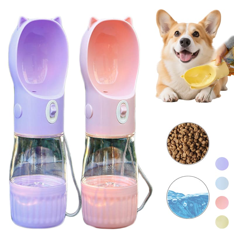 2-in-1 Portable Dog Water Bottle Dog Outdoor Leak-Proof Puppy Bowl