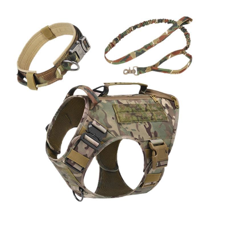 Tactical Dog Vest Medium Large Dog Quick Release Strap 3-Piece Set