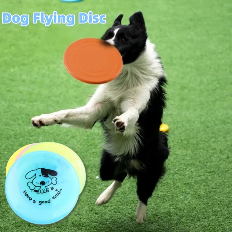 Silicone Flying Disc Dog Toy Game Resistant Chew Puppy Training