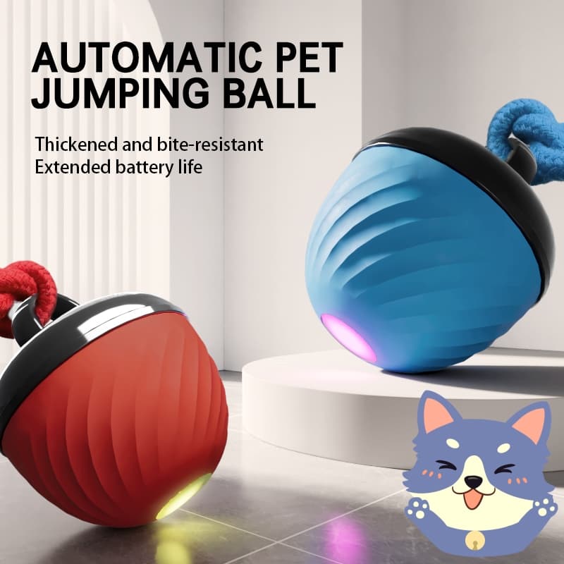 Smart Dog Toy Ball Interactive Rolling-Ball Rope USB Automatic